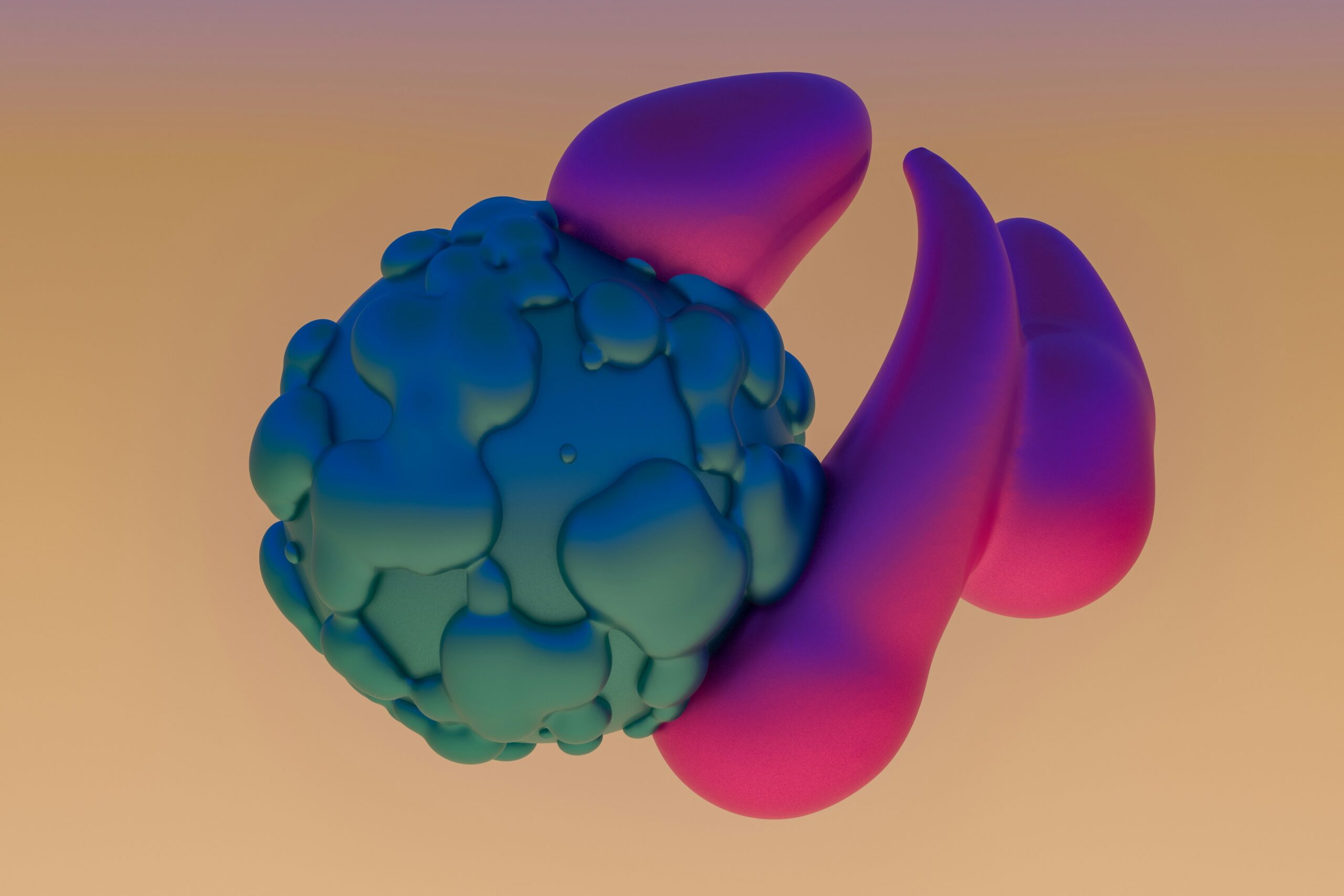 Illustration showing chaotic thought patterns in ADHD brains