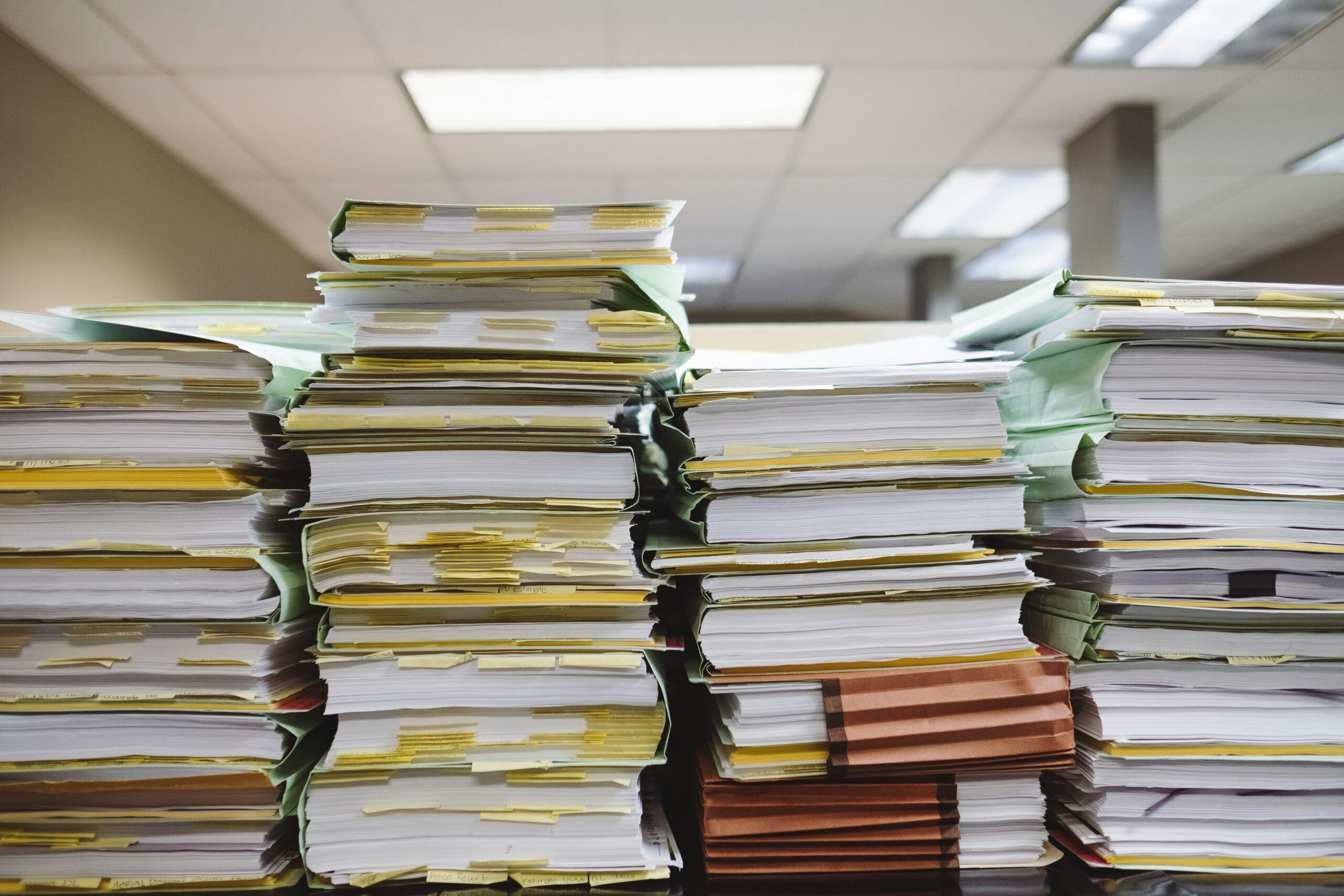 Image showing scattered sticky notes representing disorganized task management